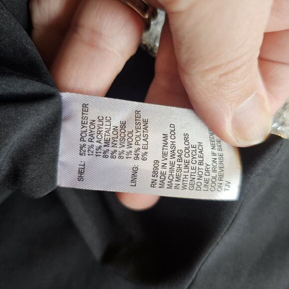 Alex Marie Silver Metallic Tinsel Mini Skirt Plus Size 16 Party Holiday - Picture 7 of 7